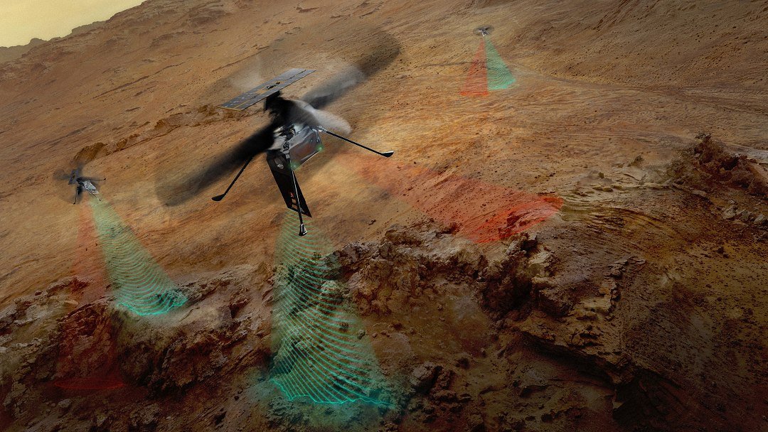 Pás revolucionárias para helicópteros que voarão em Marte